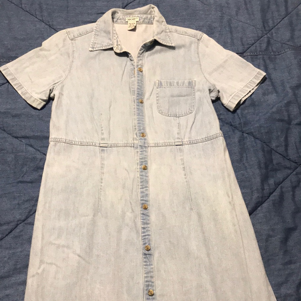 Vintage Denim Button Down Dress